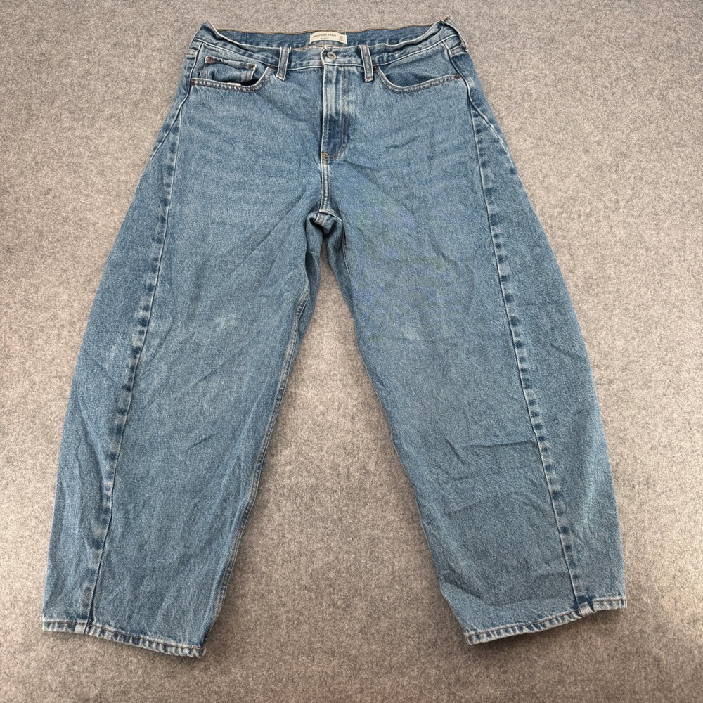 Y2K Abercrombie & Fitch Jeans Womens 30/10S The Barrel Jean Blue Mid Rise EUC